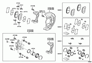 FRONT DISC BRAKE CALIPER & DUST COVER 2